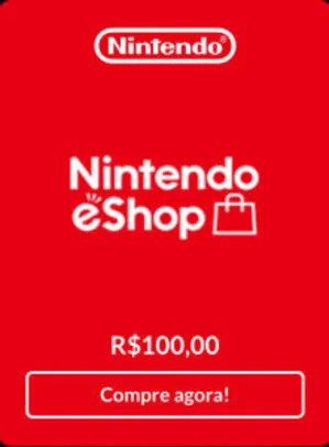 Gift Card Nintendo de R$100 | R$90