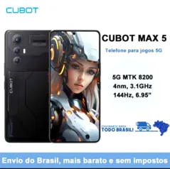 [DO BRASIL] Smartphone 5G CUBOT MAX 5, 256GB de ROM