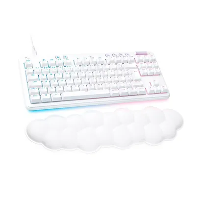 Teclado Mecânico Gamer Logitech G713, Coleção Aurora, Switch GX Red Linear, RGB LIGHTSYNC, Layout ABNT, Apoio para Mãos, Branco - 920-010705