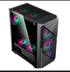 [App] Gabinete Gamer Preto Gamemax Revolt 3606 Argb Vidro R$283