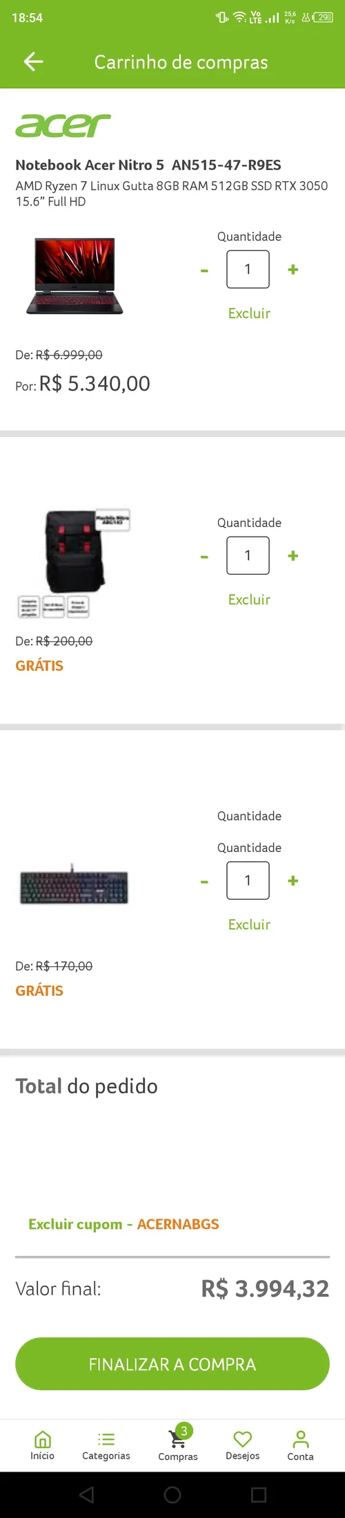 Imagem na descrição da promoção