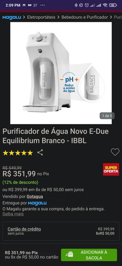 Imagem na descrição da promoção