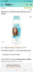 [Prime] Shampoo e Condicionador Darling 2 em 1 350ml | R$5