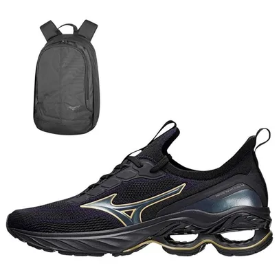 Kit 1 Tênis Mizuno Wave Invictus 4 e 1 Mochila Fun New