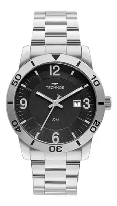 Relógio Technos Masculino Militar Prata - 2115mxj/0k | R$269