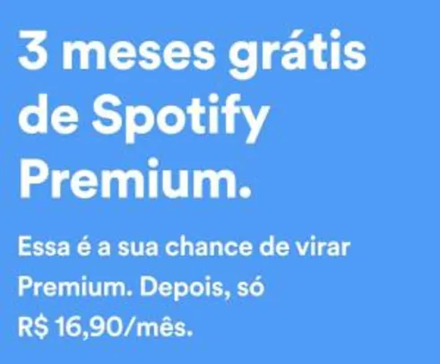[Novos Usuários] Spotify Premium 3 meses grátis - Streaming de música