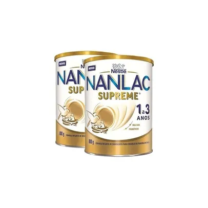 Kit 2 Fórmula Infantil Nanlac Supreme 1 a 3 anos 800g cada