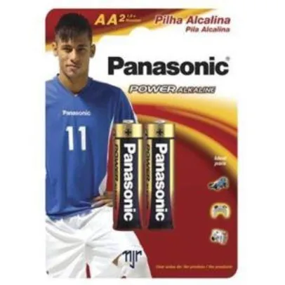 Pilha Alcalina AA2 Panasonic Pequena - 2 Unidades por R$ 0,39