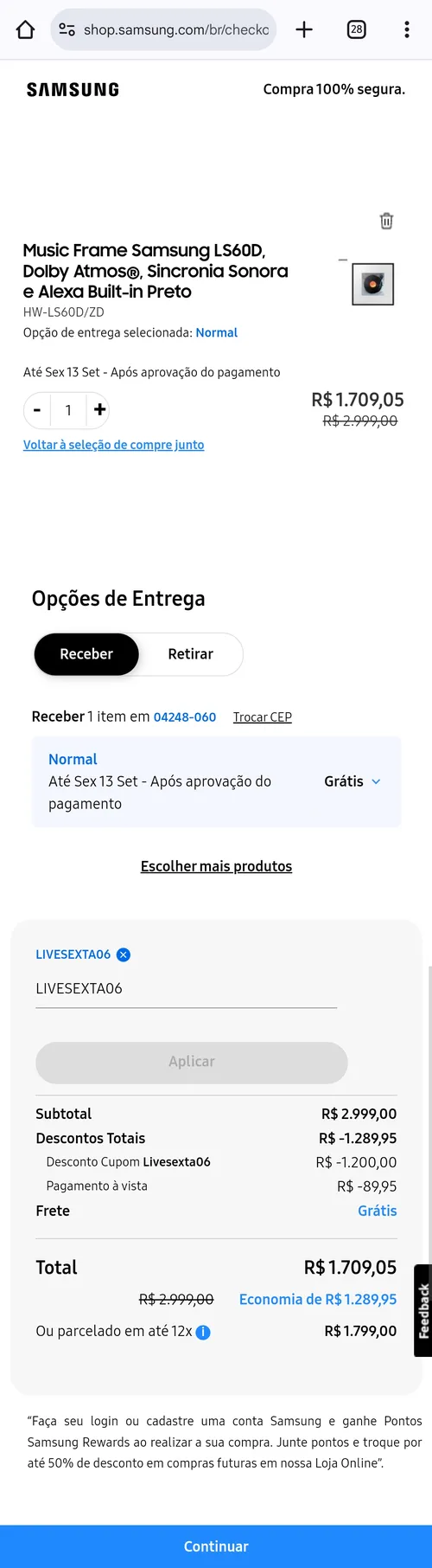 Imagem na descrição da promoção