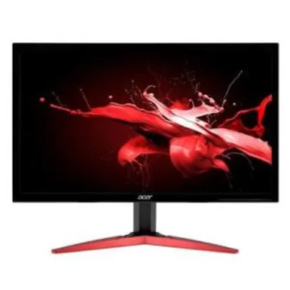 Monitor Gamer Acer LED 23.6´ Free Sync, 165Hz, 0.5ms, Inclinação Ajustável, Preto/Vermelho - KG241Q Sbiip