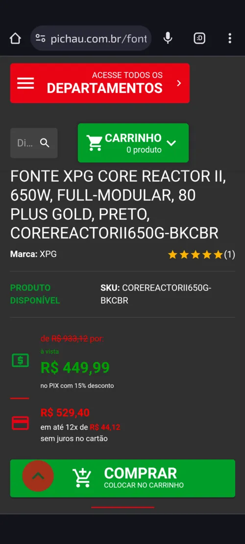 Imagem na descrição da promoção