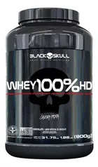 Whey 100% Hd Black Skull Pote - 900g (wpc, Wpi E Wph) Sabor Baunilha
