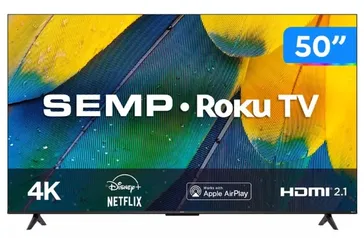 [Magalu Pay ] Smart TV 50” 4K UHD LED Semp RK8600 Wi-Fi