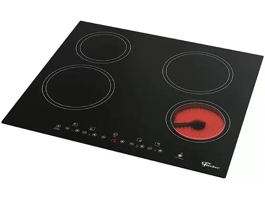 Cooktop Fischer 4 Bocas Elétrico Mesa 220v Vitrocerâmica