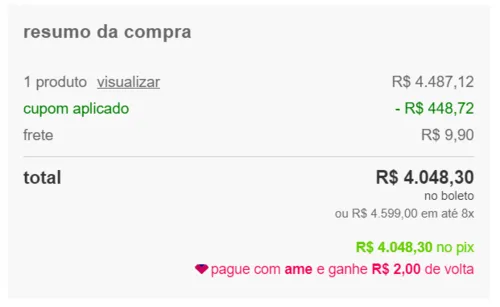 Imagem na descrição da promoção