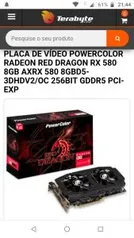 Placa de vídeo Powercolor Radeon Red Dragon RX 580 8GB | R$1295