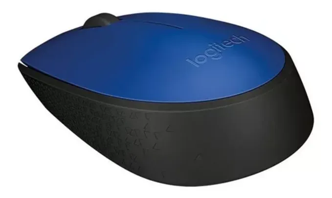 Mouse Sem Fio Logitech M170 Com Pilha Inclusa - Azul/Preto