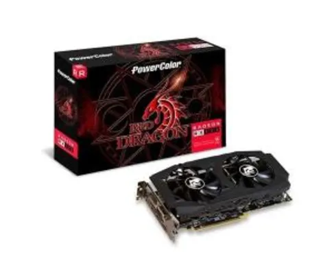 Saindo por R$ 1000: Placa de Video PowerColor Radeon RX 580 8GB GDDR5 Red Dragon 256-bit, AXRX 580 8GBD5-3DHDV2/OC | Pelando