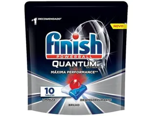 Detergente em Tabletes Lava-Louças Finish - Powerball Quantum Ultimate 125g 10 Unidades 