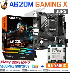 Placa mãe kit Ryzen 5 7600x