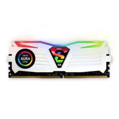 Memória DDR4 Geil Super Luce RGB, 8GB 3000MHZ, White, GALWS48GB3000C16ASC | R$ 299