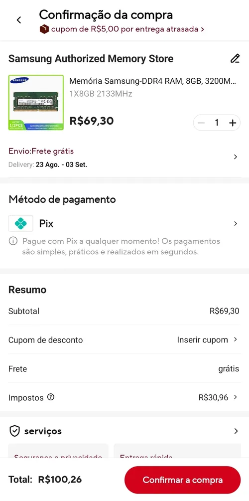 Imagem na descrição da promoção