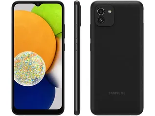 Smartphone Samsung Galaxy A03, 4GB RAM, Octa Core, Câmera Dupla 48MP, Tela Infinita 6.5, Preto