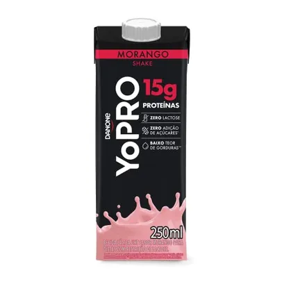 [Leve 4 Pague 3] YoPRO Bebida Láctea UHT Morango 15g de proteínas 250ml