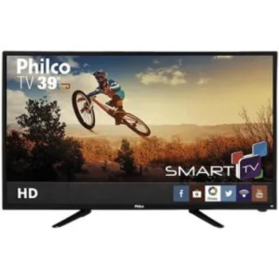 Smart TV LED 39" Philco PH39N86DSGW HD com Conversor Digital 3 HDMI 1 USB Wi-Fi Closed Caption e Sleep timer - R$ 927