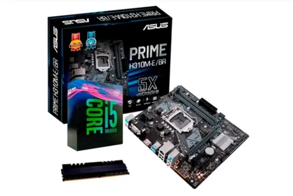 Kit Upgrade Intel Core i5 9400F + Asus Prime H310M-E R2.0BR + Memória 8GB DDR4 | R$2200