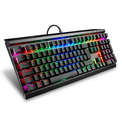 Teclado Gamer Sharkoon Skiller SGK60, RGB, Switch Kailh Box White, ABNT2, USB-C, Preto - SGK 60-WHIT