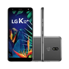 Smartphone LG K12 32GB Platinum Tela 5.7" Câmera 16MP Câmera Selfie 8MP Dual Chip Android 8.1