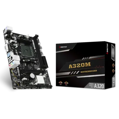 Placa Mãe Biostar A320MH, Chipset A320, AMD AM4, mATX, DDR4