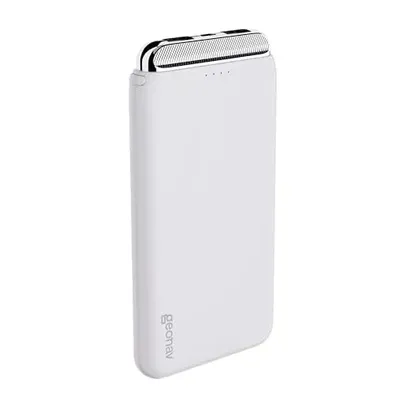 [Missao Amazon R$ 78] Geonav Power Bank, Carregador Portátil Universal 12.000 mAh, 2 Saídas USB + 1 Saída USB-C, PB12KWT, Branco