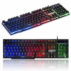 Teclado Semimecanico Com Iluminacao Rgb Exbom-bk-152c