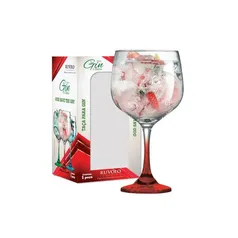 [REGIONAL] Taça Gin Tonica Vidro 600 ml Ruvolo Drink Base Vermelha