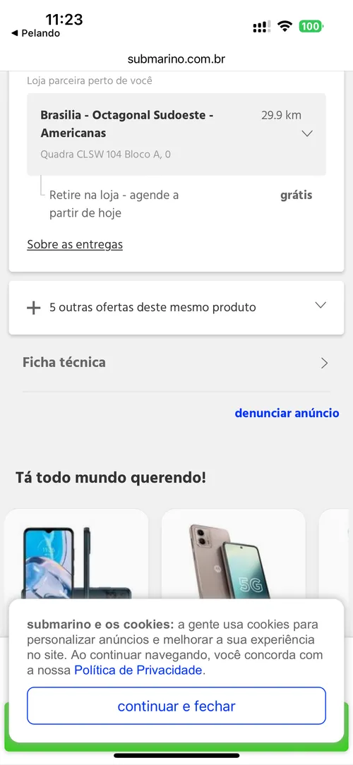 Imagen na descrição da promoção