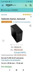 Gabinete Gamer, Aerocool | R$ 239