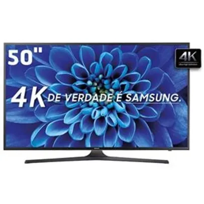 Saindo por R$ 2600: Smart TV LED 50" Ultra HD 4K Samsung 50KU6000 com HDR Premium, Quadcore, Upscaling, Wi-Fi, Entradas HDMI e USB por R$ 2600 | Pelando