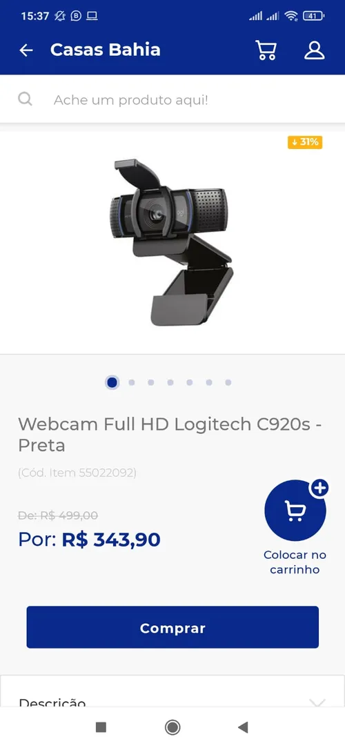 Imagem na descrição da promoção