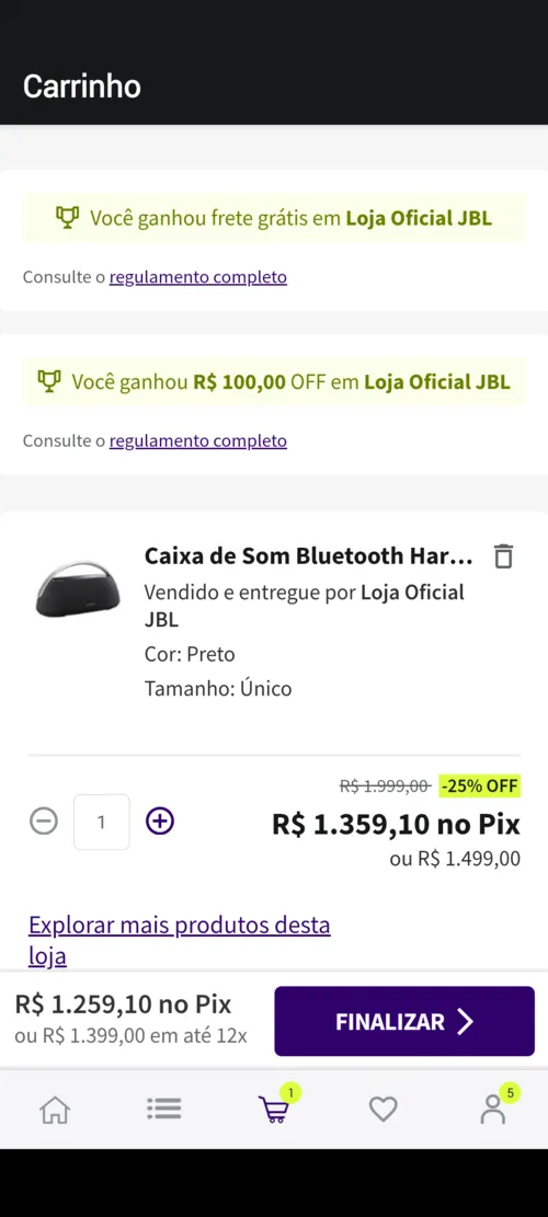 Imagem na descrição da promoção