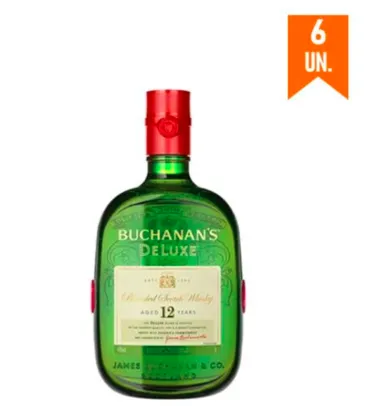 Combo Whisky Buchanan`s Deluxe 12 Anos 750ml - 6 Unidades