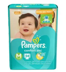 Fraldas Pampers Confort Sec - 24 Unidades