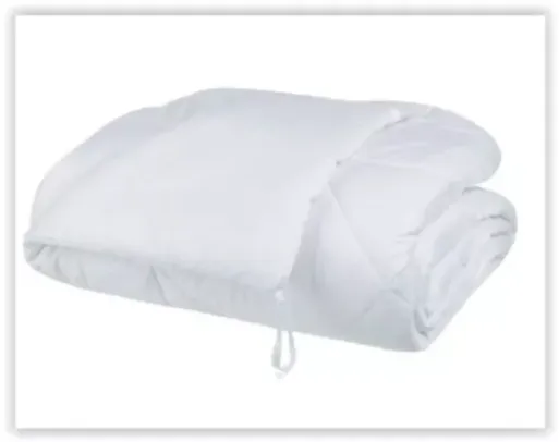 Enchimento de Edredom Duvet Solteiro - 200 fios e 100% Algodão 250gsm - Branco - Ziman