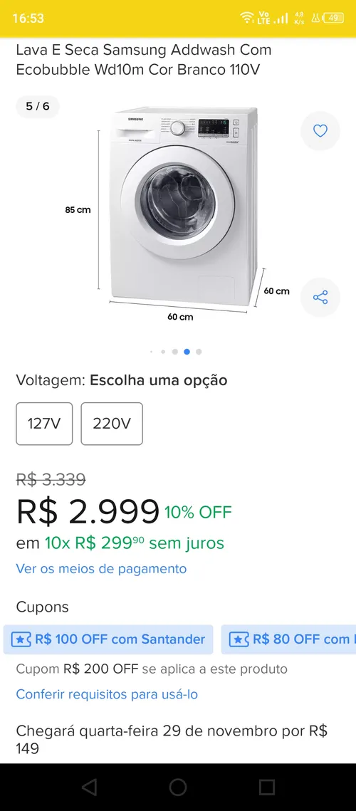 Imagem na descrição da promoção