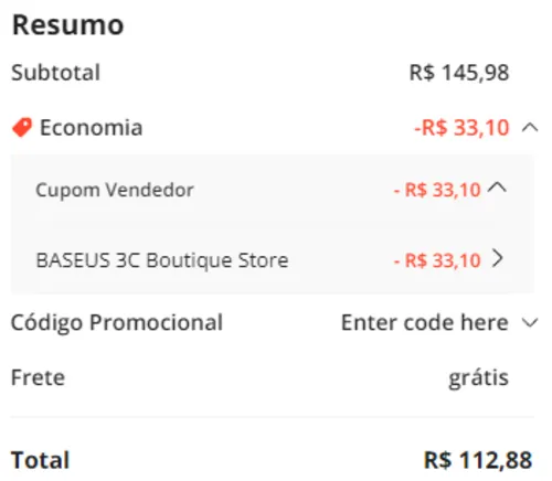 Imagem na descrição da promoção