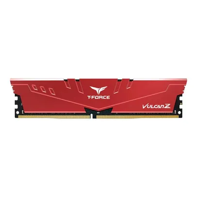 MEMORIA TEAM GROUP T-FORCE VULCAN Z 8GB (1X8) DDR4 2666MHZ VERMELHA, TLZRD48G2666HC18H01