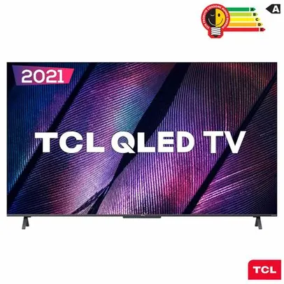 Smart TV TCL QLED Ultra HD 4K 55? Android TV com Google Assistant, Dolby Vision, HDR10+ e Wi-Fi - 55C725