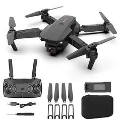 [Internacional] [AME R$ 105]Drone E88 pro 4k de alta definição, dupla câmera, visão, posicionamento, controle remoto, quadricóp