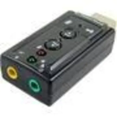 Adaptador MD9 USB, A Macho, Áudio e Fone, Preto - 7927 | R$ 14